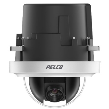 Pelco P2230L-FW0 Spectra Pro Series 2, Indoor In-Ceiling, Smoked with White Trim Ring